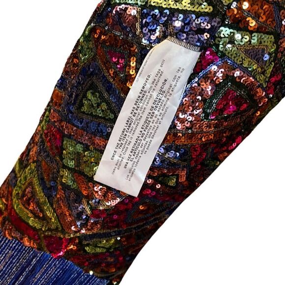 Dress The Population Rory Multicoloured Abstract Sequin Midi Dress, Large - Picture 10 of 13